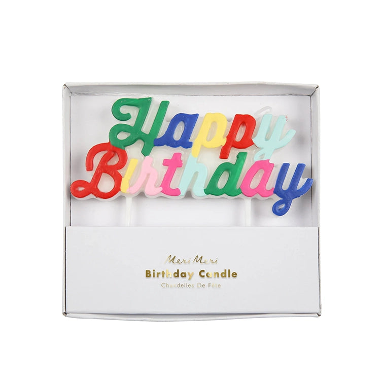Bougie Happy Birthday - multicolore