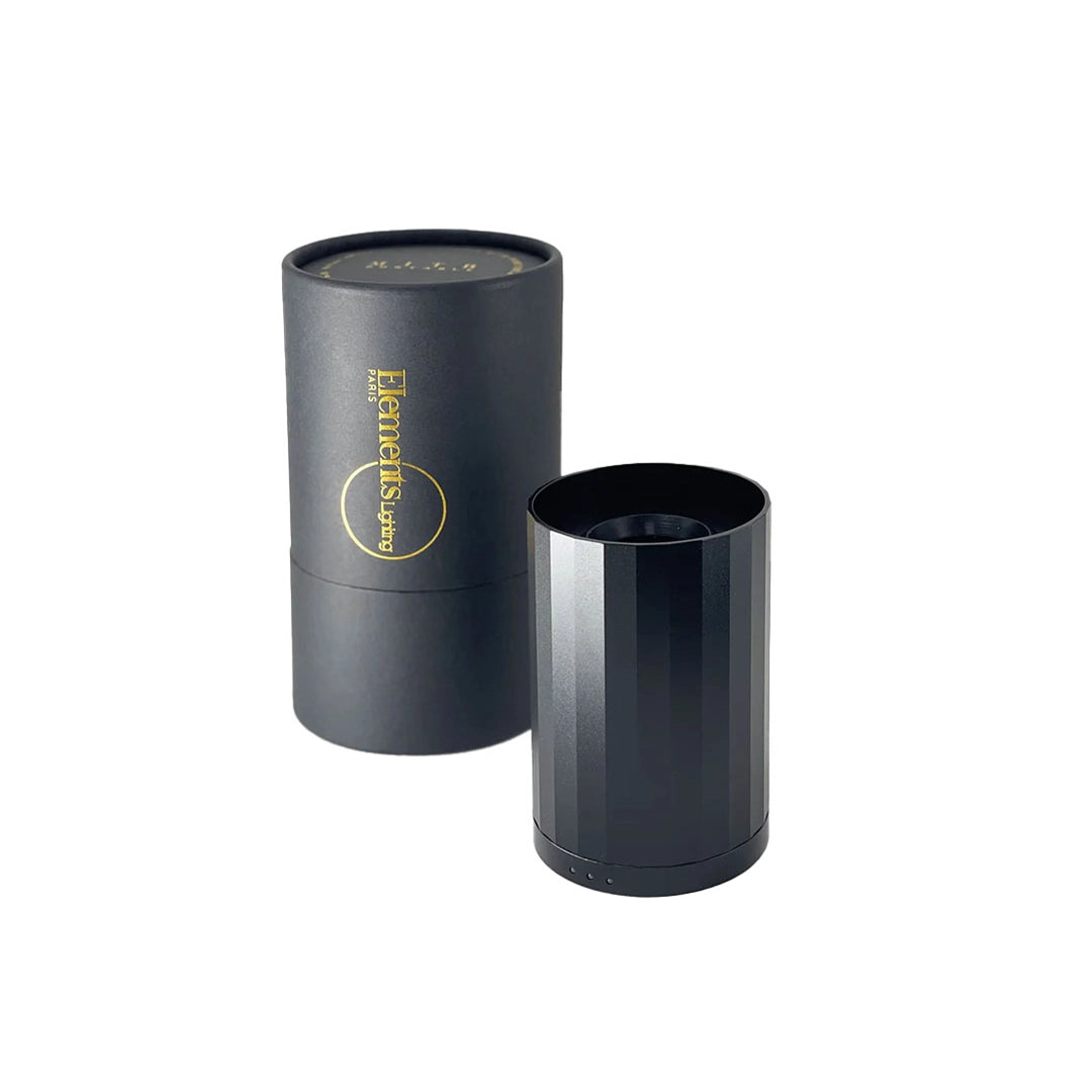 Socle sans fil noir pour ampoule message - H 11 cm