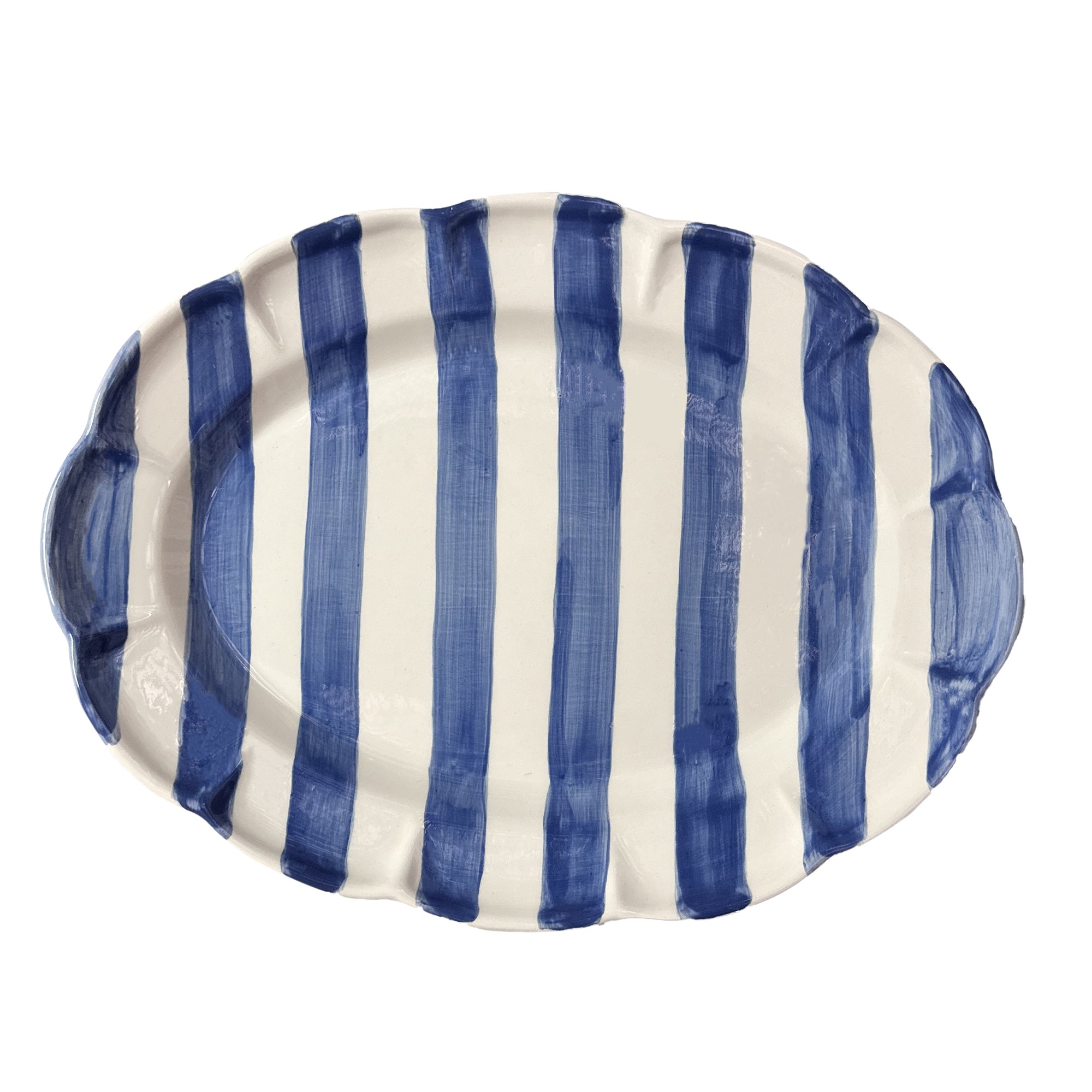 Arcucci Plat ovale 39 cm - bleu