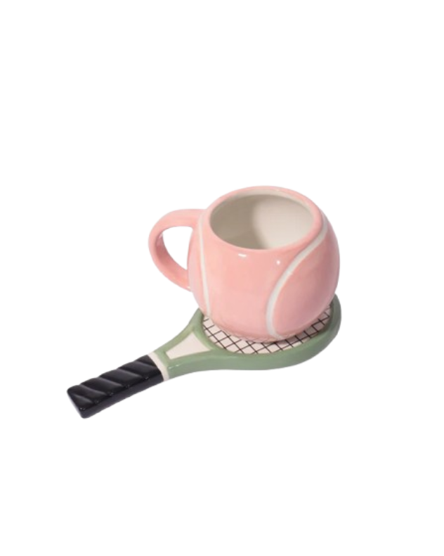 Tasse et soucoupe tennis.