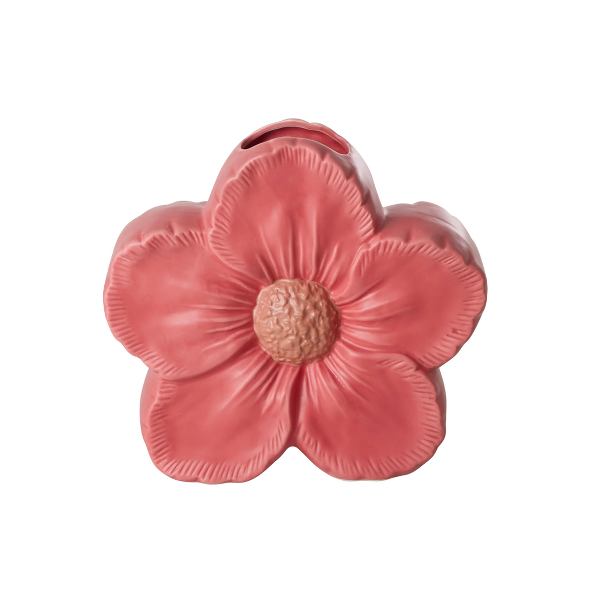 Vase céramique fleur - framboise