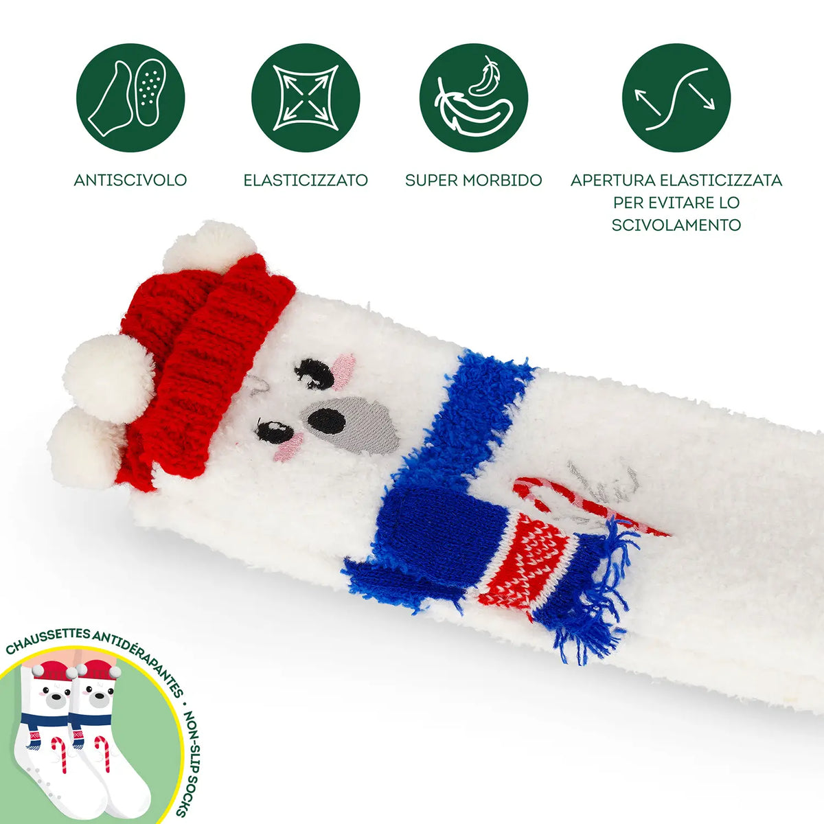 Legami Chaussettes de Noël - Ours polaire
