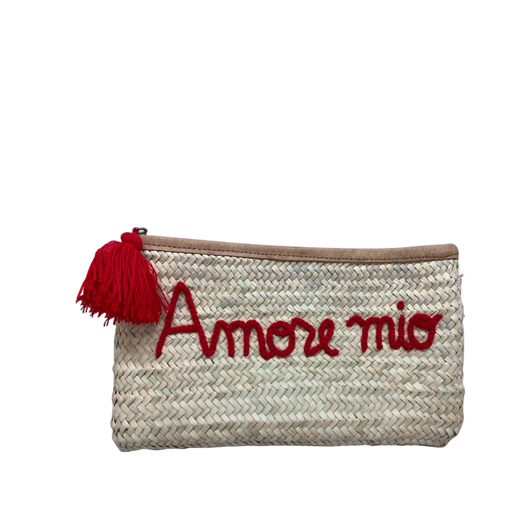 Pochette Amore Mio rouge Bathroom Graffiti