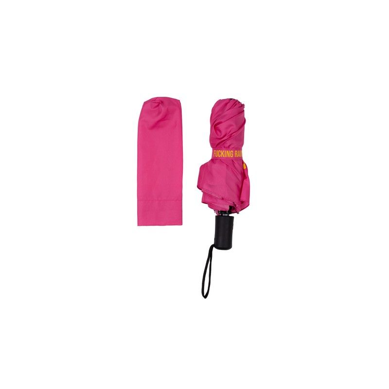 Parapluie de poche Fucking rain rose