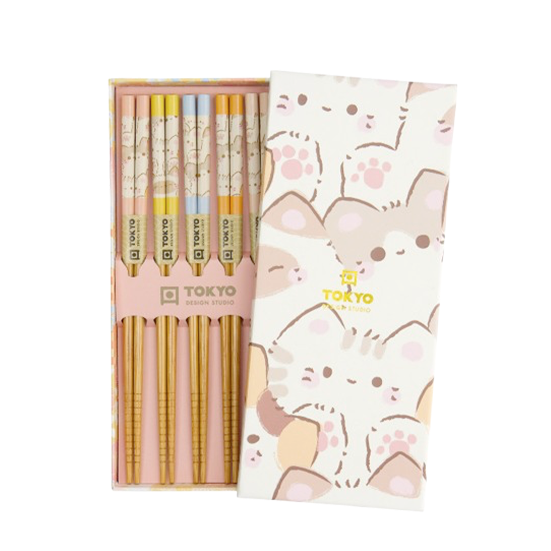 Coffret de 5 baguettes - Kawaii cats