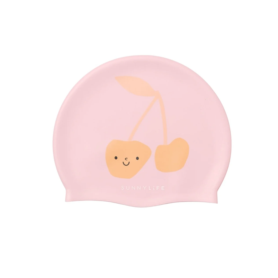 Sunnylife Bonnet de bain enfant - Cotton candy cherry