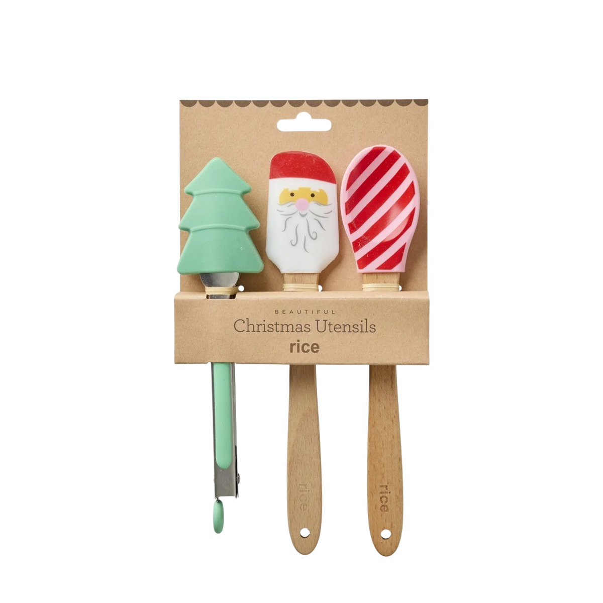 Set de 3 cuillères silicone - Christmas