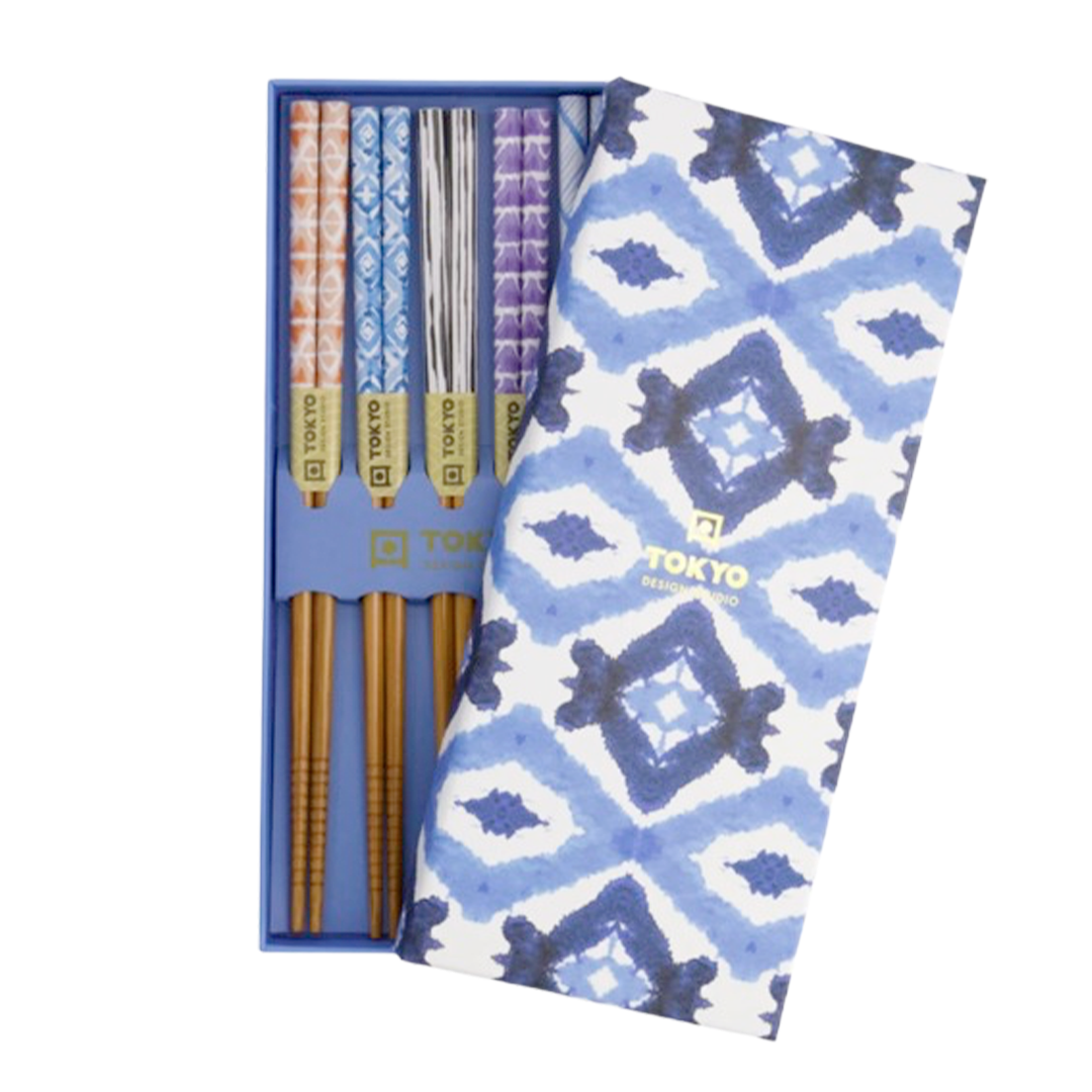 Coffret de 5 baguettes - blue Kasuri