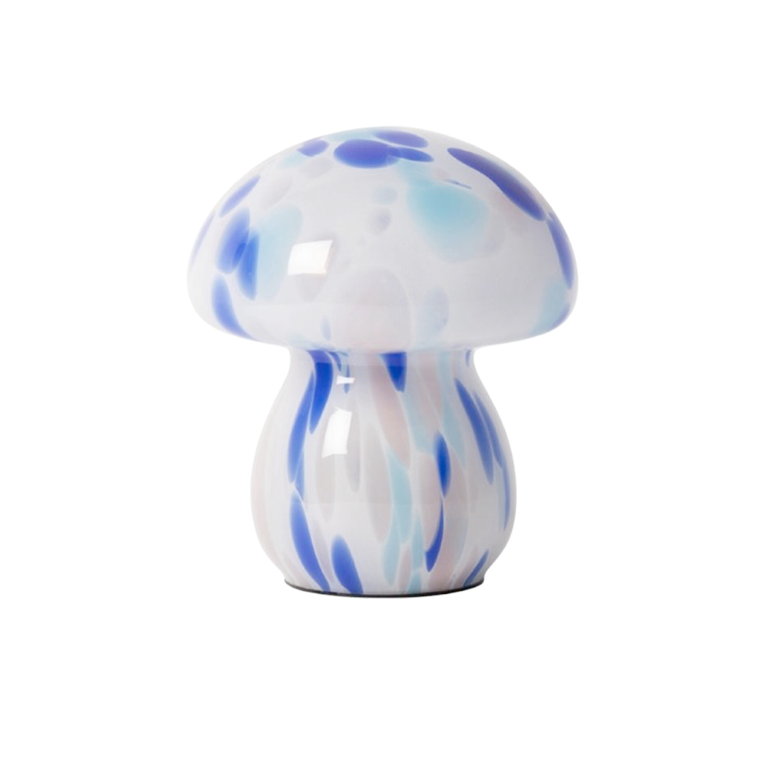 Lampe Mushy Chips h.16 cm - bleu menthe rose
