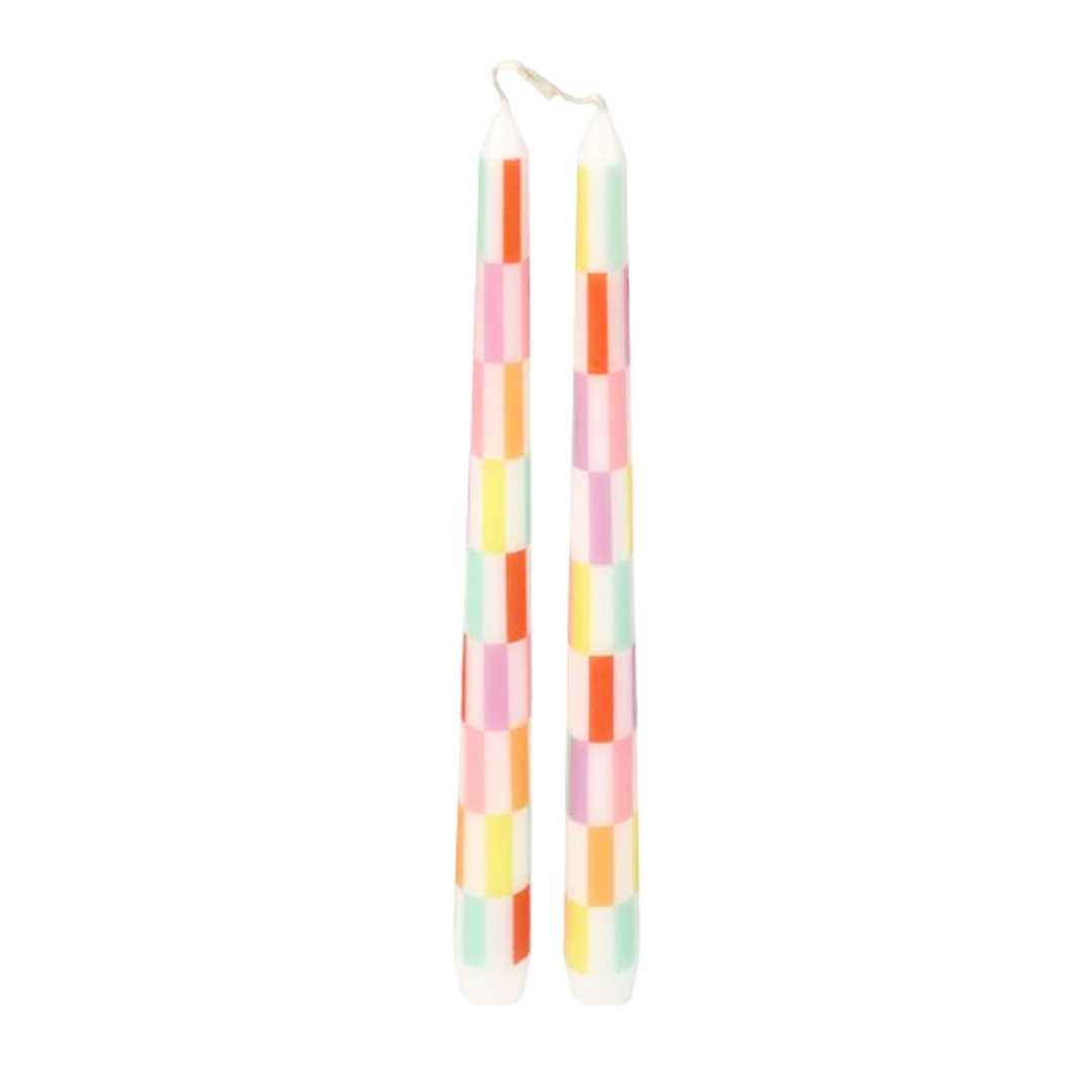 Pack de 2 bougies multicolores