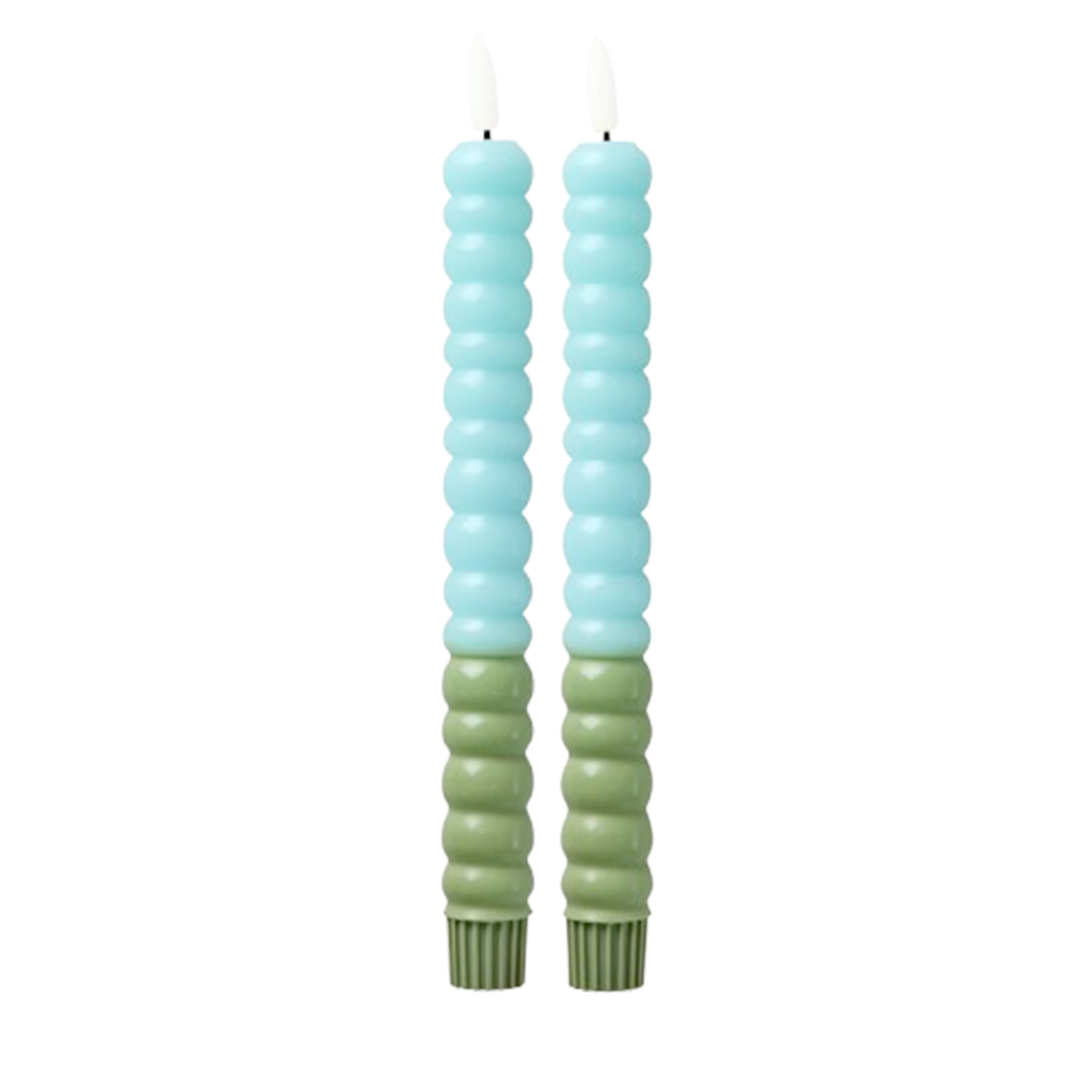 Bougies LED Menthe - Pack de 2
