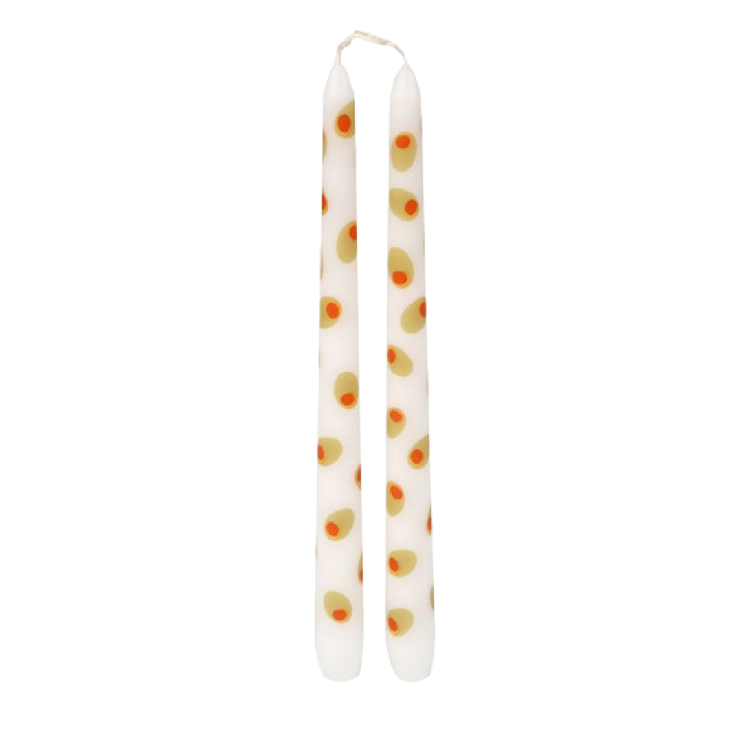 Pack de 2 bougies olives