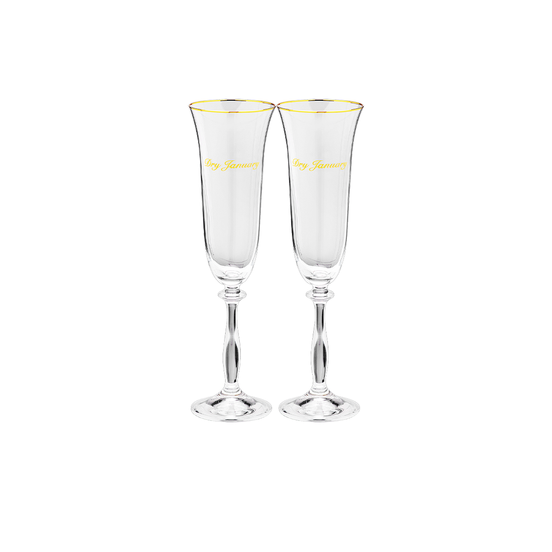 Set de 2 flutes de champagne - Dry January
