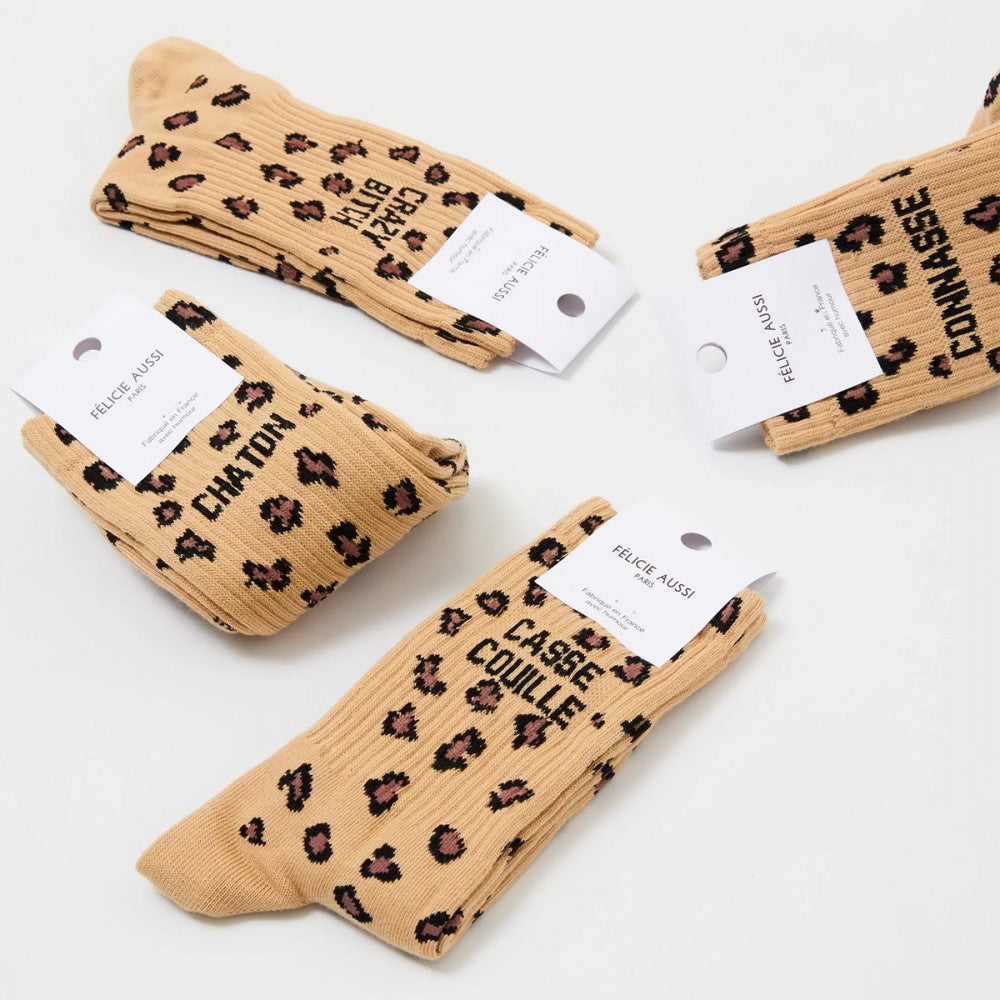 Chaussettes Felicie aussi - Drama queen 36/40 léopard