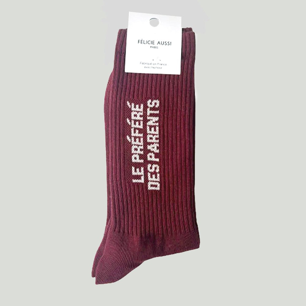 Chaussettes - Le préféré des parents 40/45 bordeaux