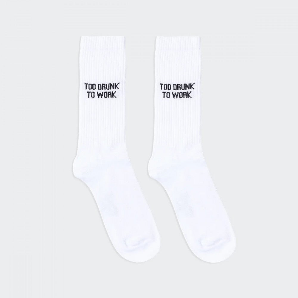 Chaussettes Felicie aussi - Too drunk to work 40/45 blanc