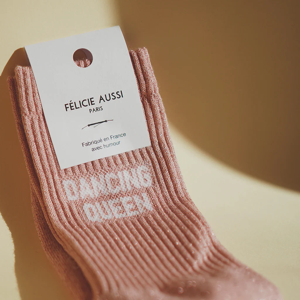 Chaussettes - Dancing queen 36/40 rose paillettes