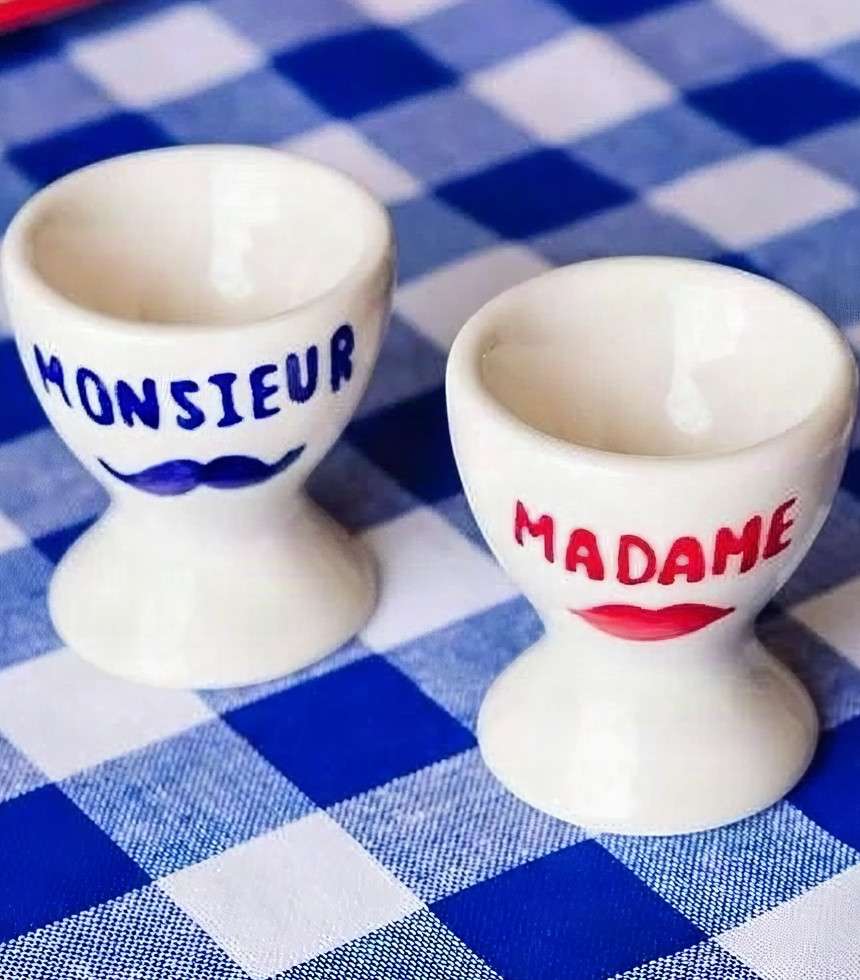 Coquetier Madame - Monsieur