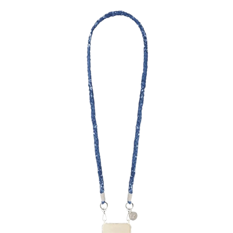 Chaîne de Téléphone Bandana Tressé - Della bleu