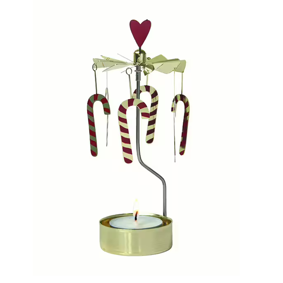 Carrousel bougie Noël - Candy cane
