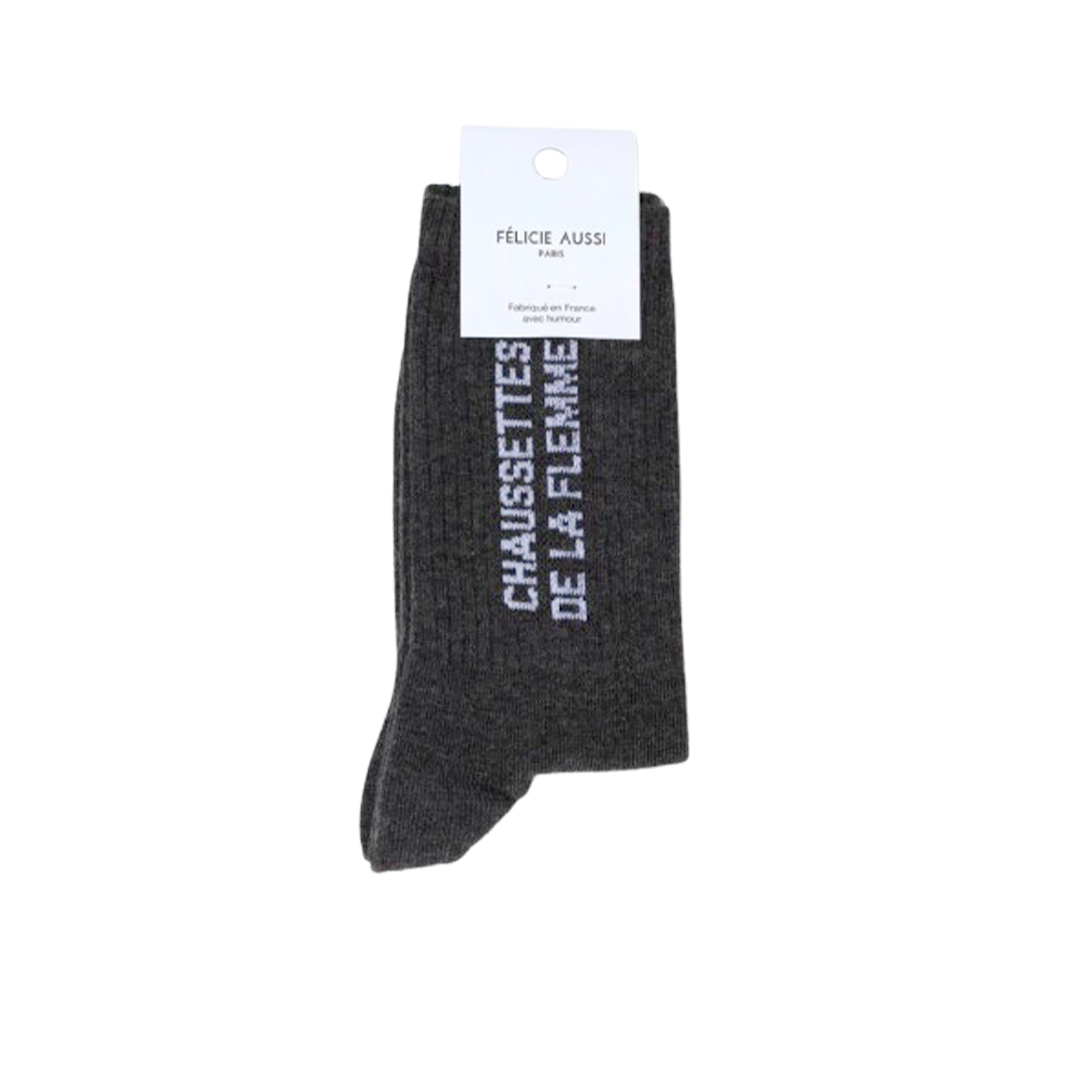 Chaussettes - Flemme 36/40 Gris Anthracite