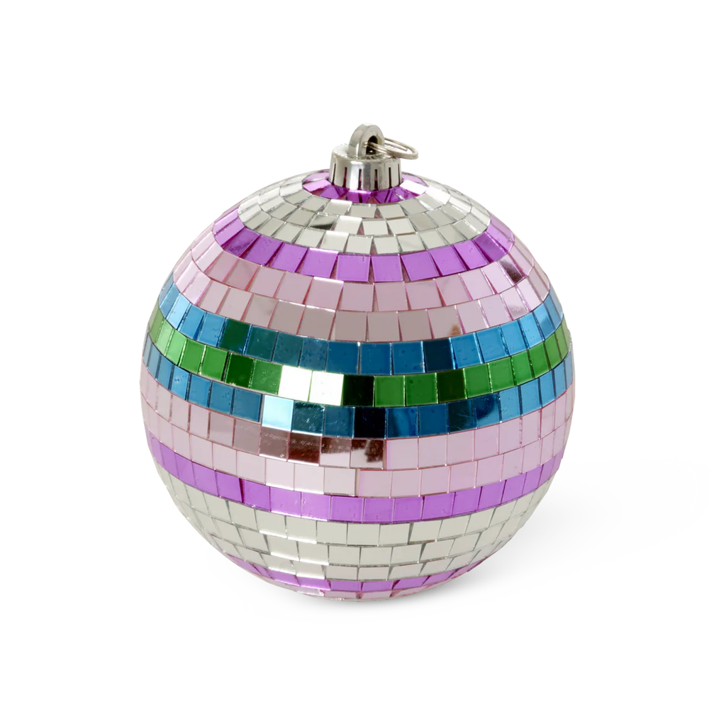 Boule disco à rayures - multico