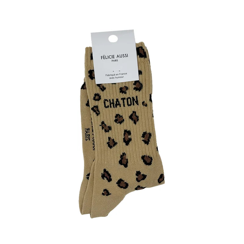 Chaussettes - chaton 36/40 léopard
