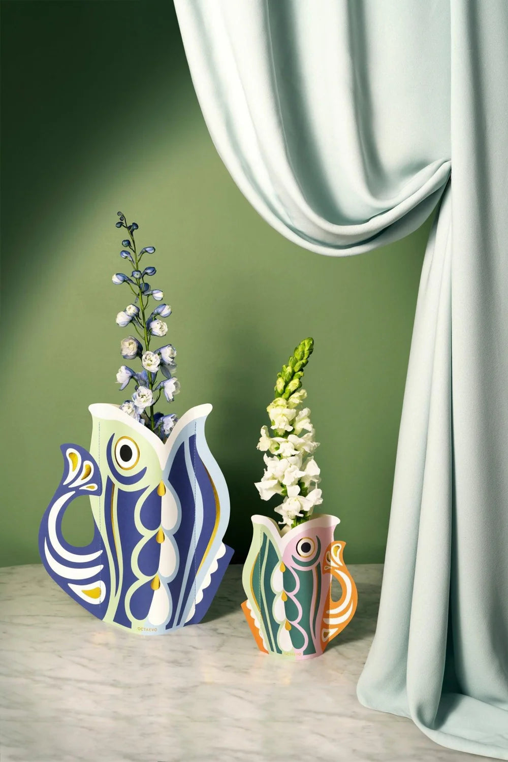 Vase déco papier - Fish