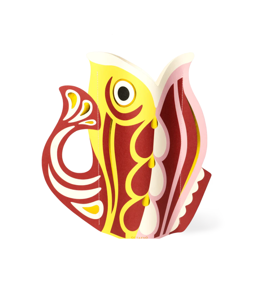 Vase déco papier - Fish