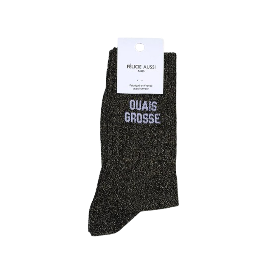 Chaussettes paillettes - Ouais grosse 36/40 Noir