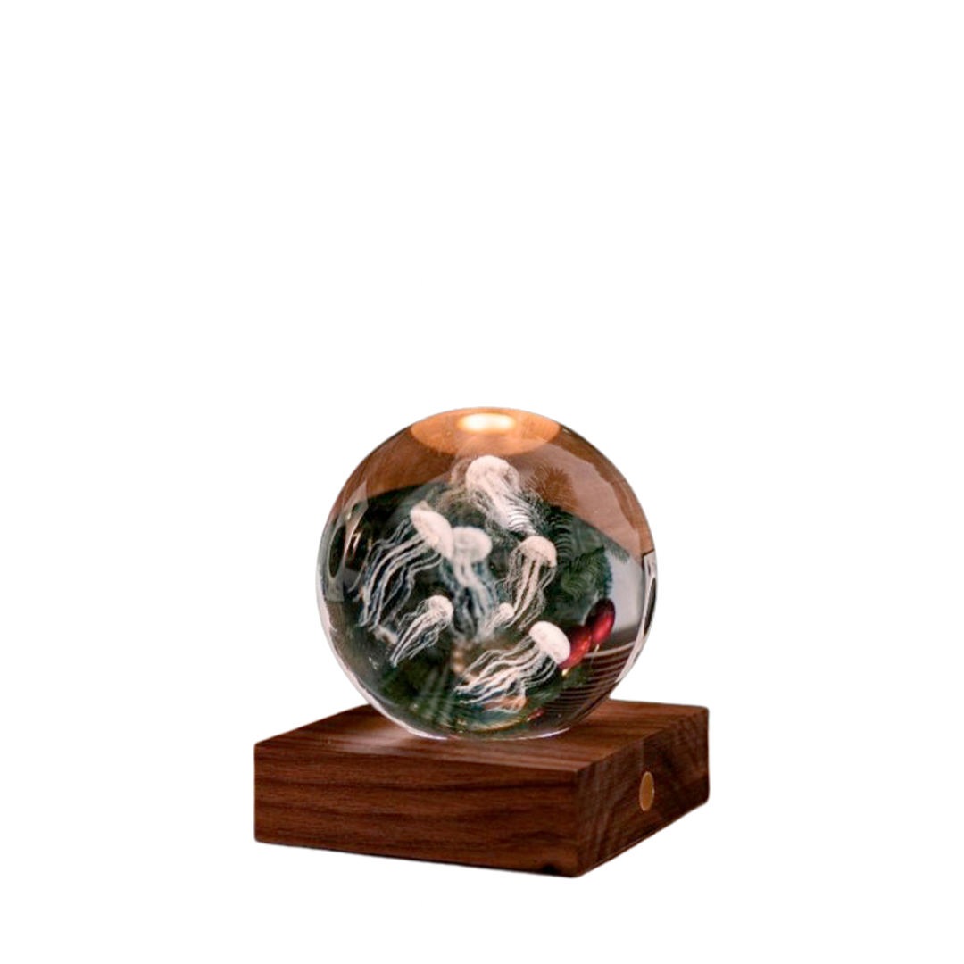Lampe boule de cristal lumineuse Ø 8 cm