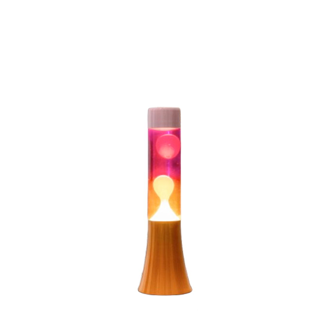 Mini Lampe à lave H.31 cm - rose et orange