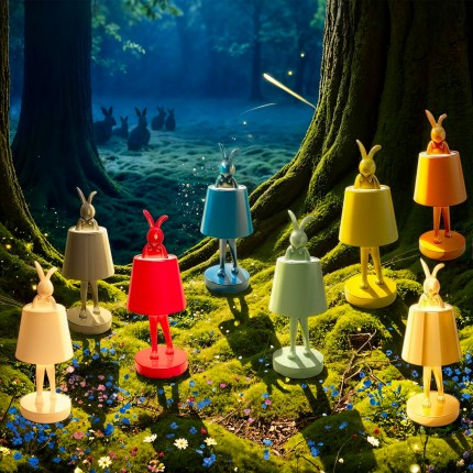 Lampe de table LED Lapin sans fil outdoor - Pétrole