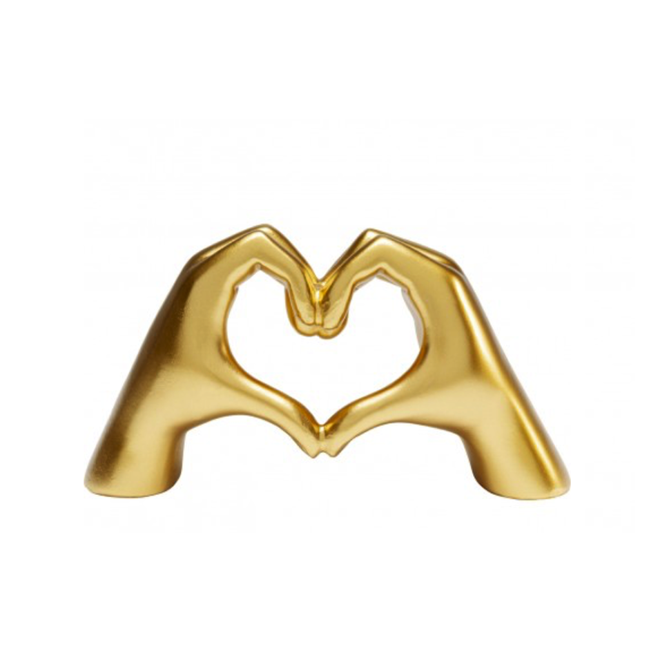 Objet déco - Mains cœurs dorées