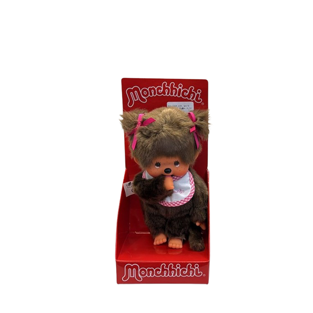 Peluche Monchhichi Girl White pink