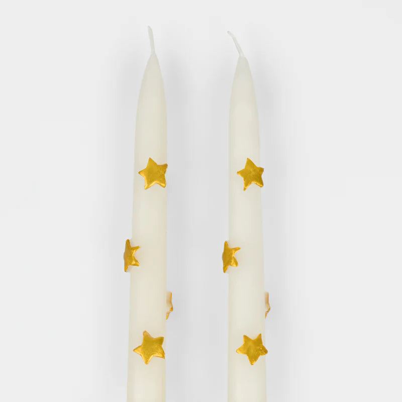 Set de 2 Bougies étoiles