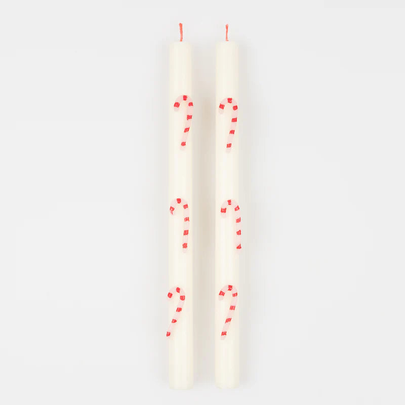 Set de 2 Bougies Candy cane
