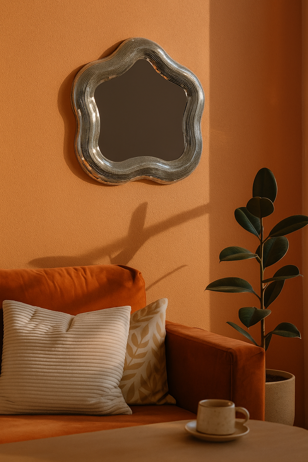 Miroir fleur disco