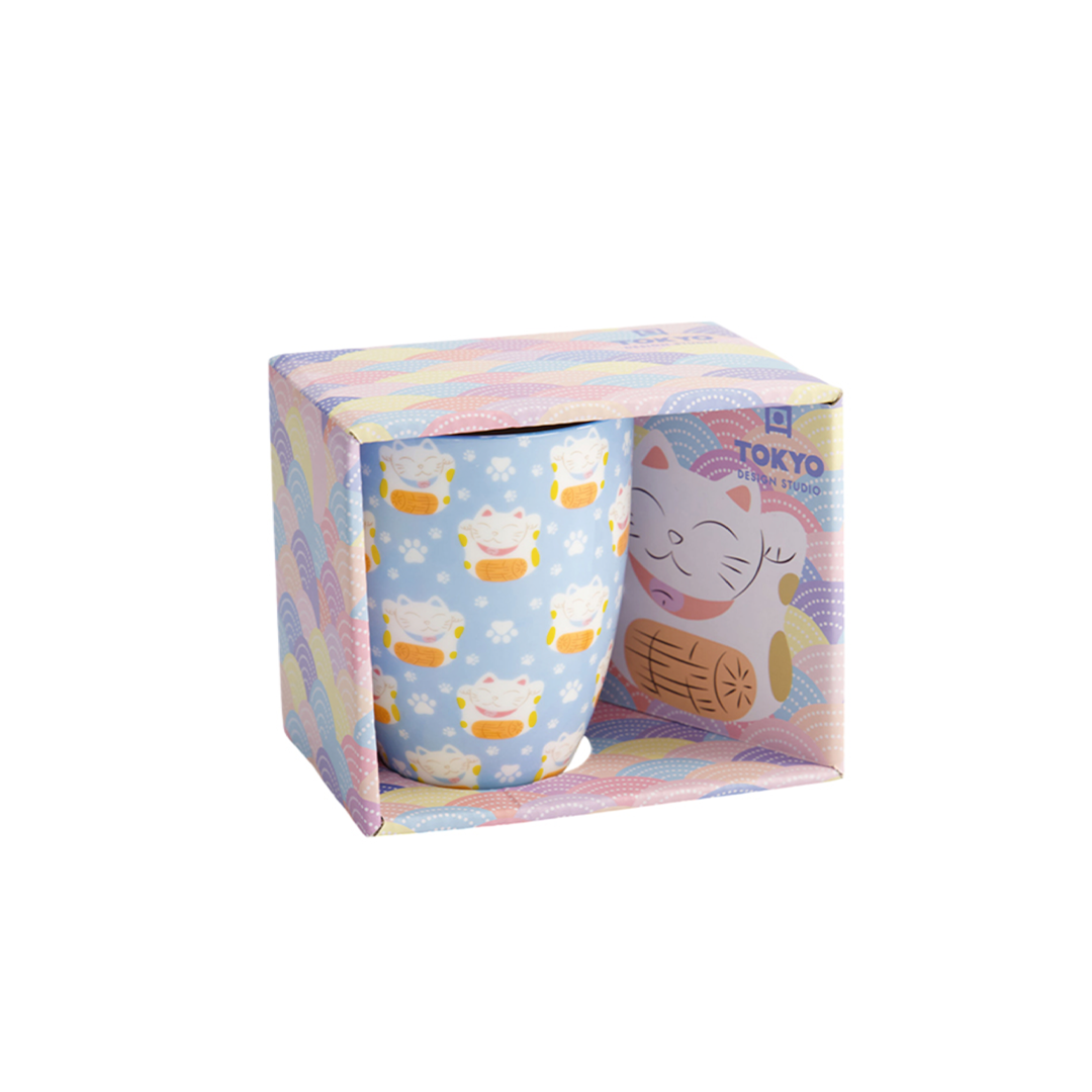 Mug Kawaii - Lucky Cat Blue