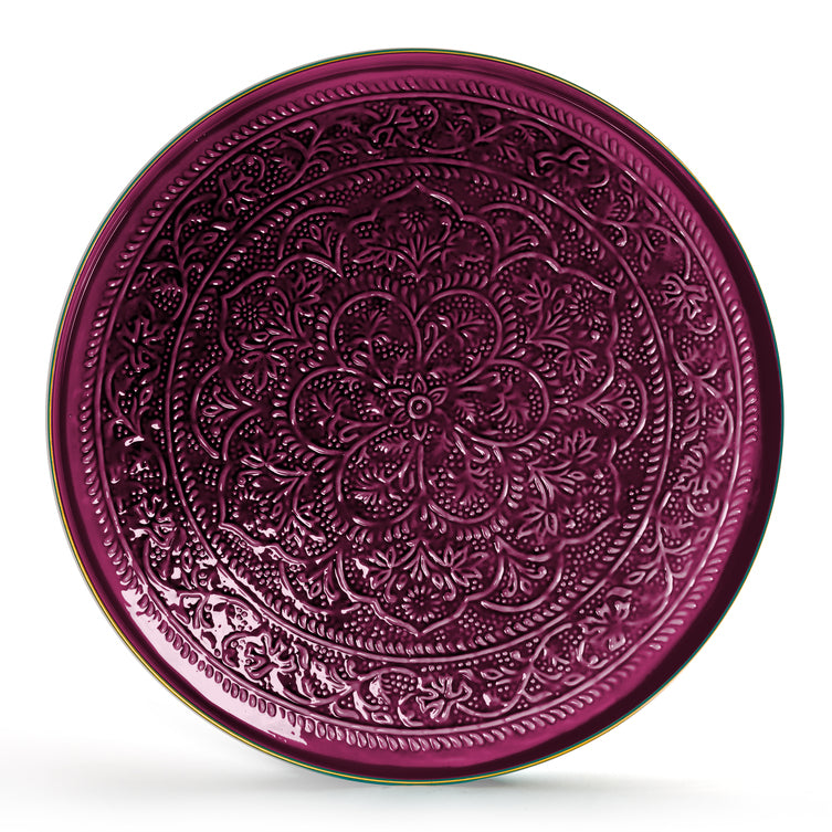 Plateau Berbère Ø 60 cm - burgundy
