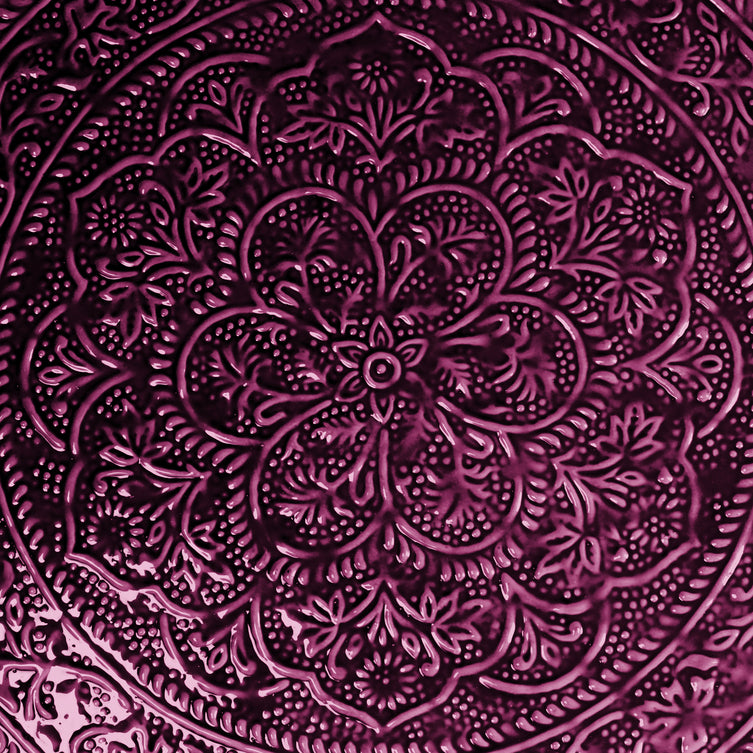 Plateau Berbère Ø 60 cm - burgundy