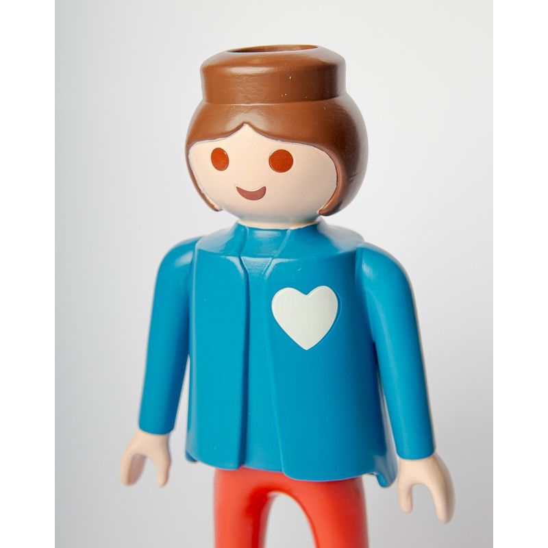 Vase Playmobil woman - Bleu