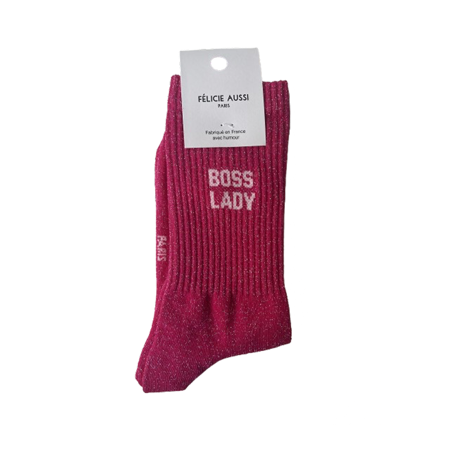 Chaussettes paillettes - Boss lady 36/40 Rose