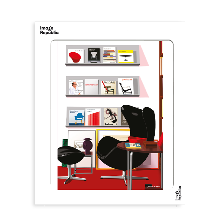 Affiche Mariotti - Ideat 09 Intérieur avec “Egg Chair”