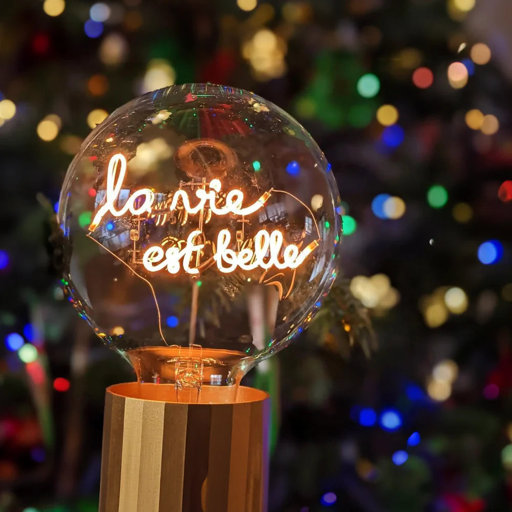 Ampoule La vie est belle pour socle portable