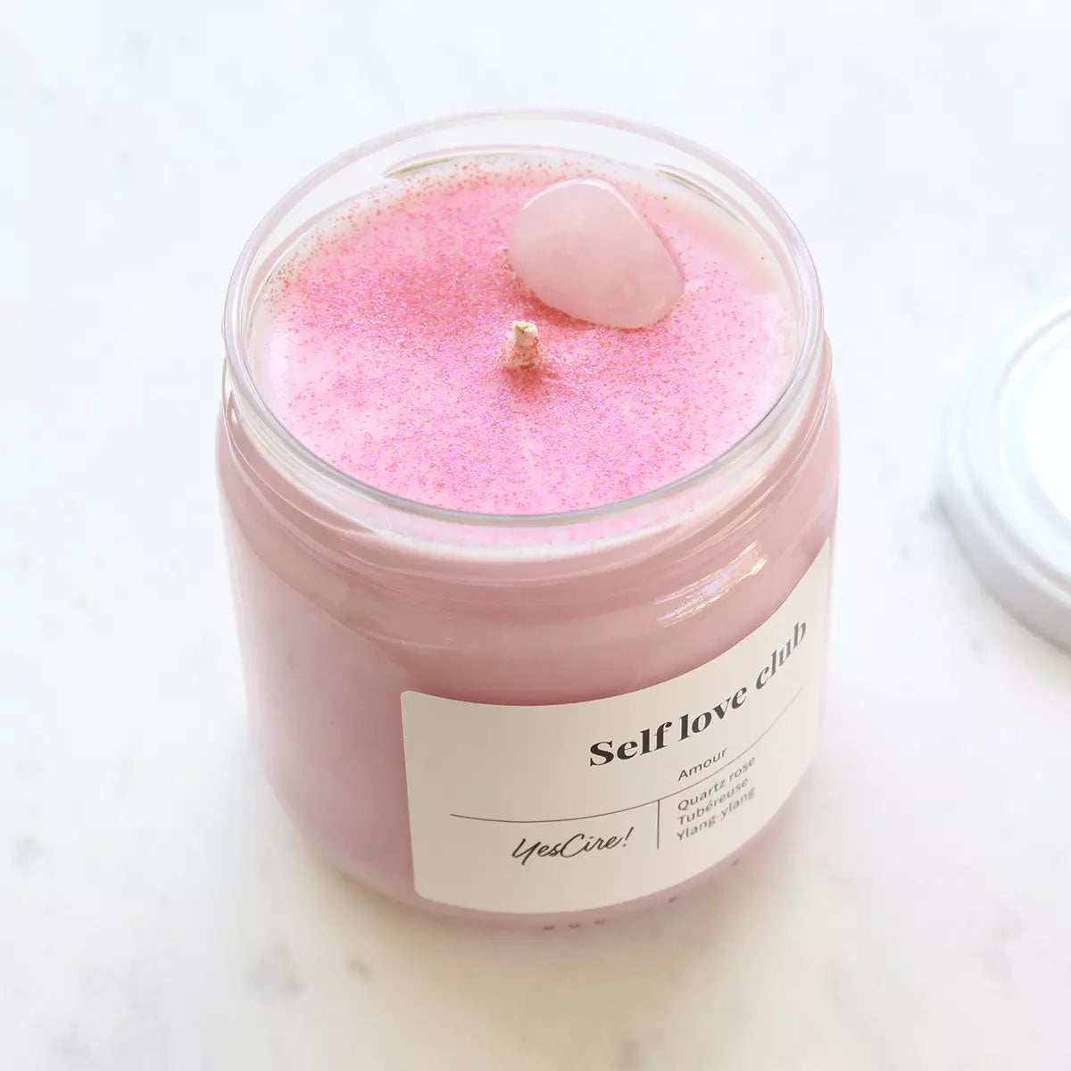 Bougie parfumée "Self love club" quartz rose