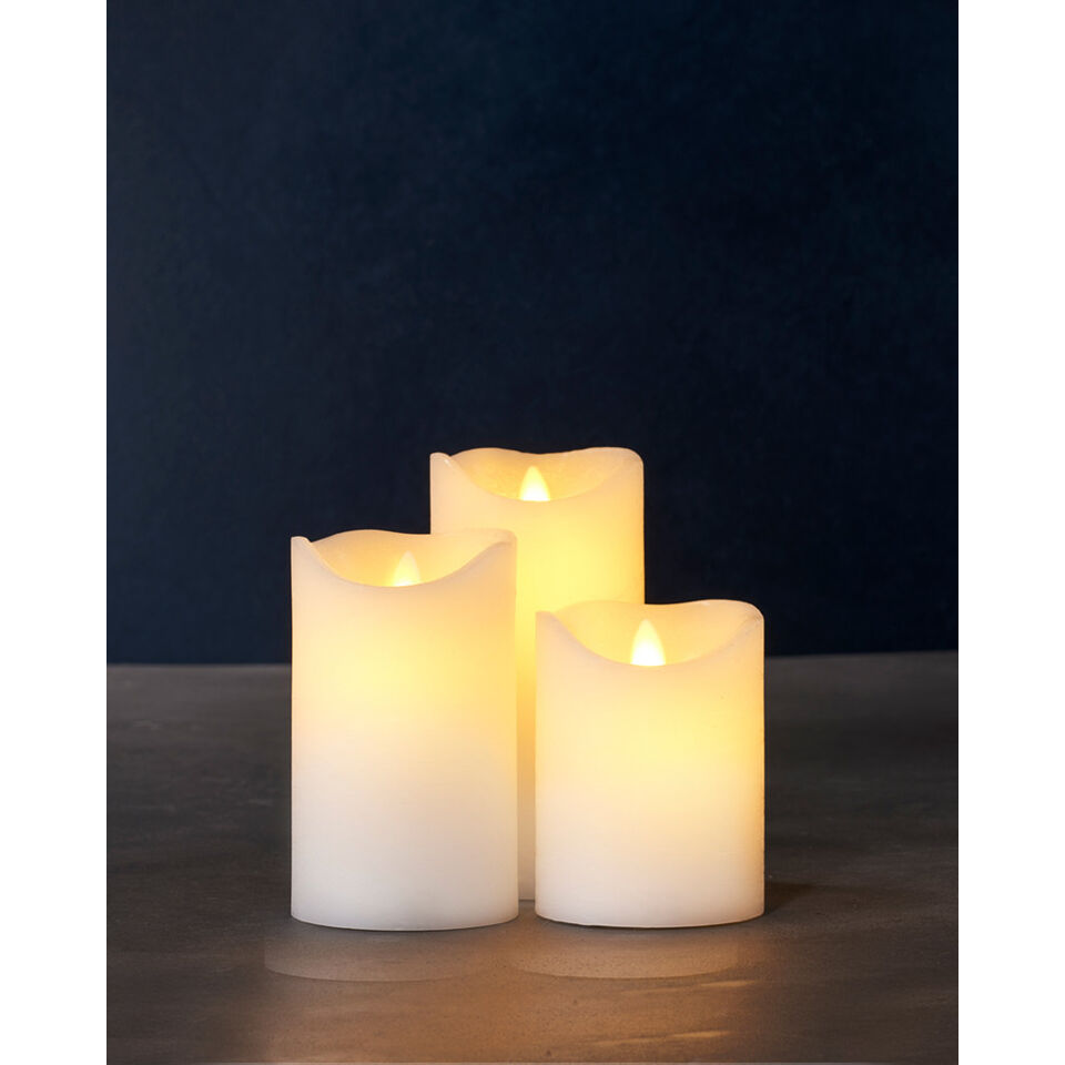 Sirius Coffret 3 bougies LED lumineuses Sara