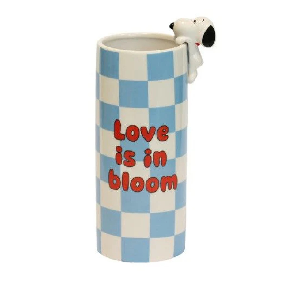 Vase Snoopy in Bloom - bleu