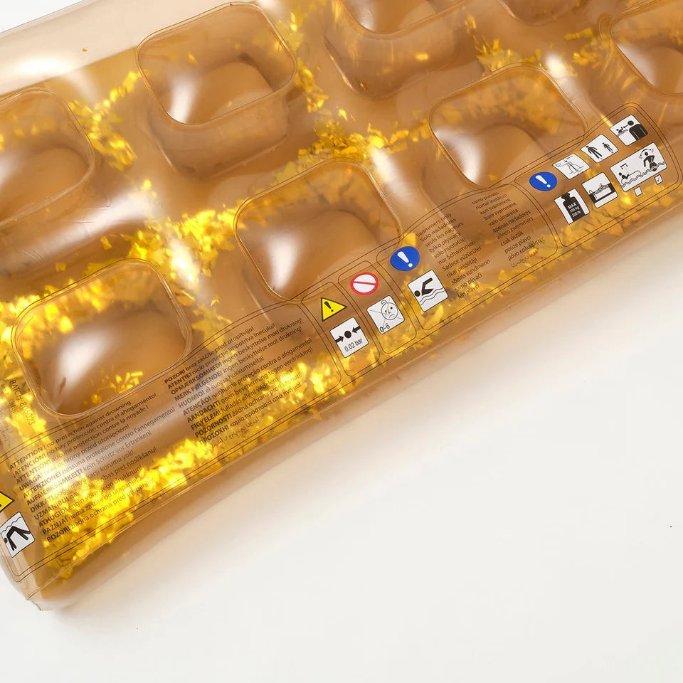 Sunnylife Matelas gonflable Disco Gold à paillettes