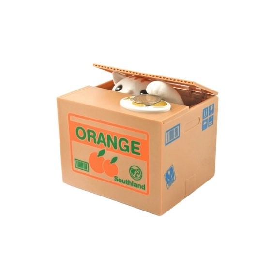Une tirelire adorable et ludique où un petit chat vient récupérer vos pièces avec sa patte !